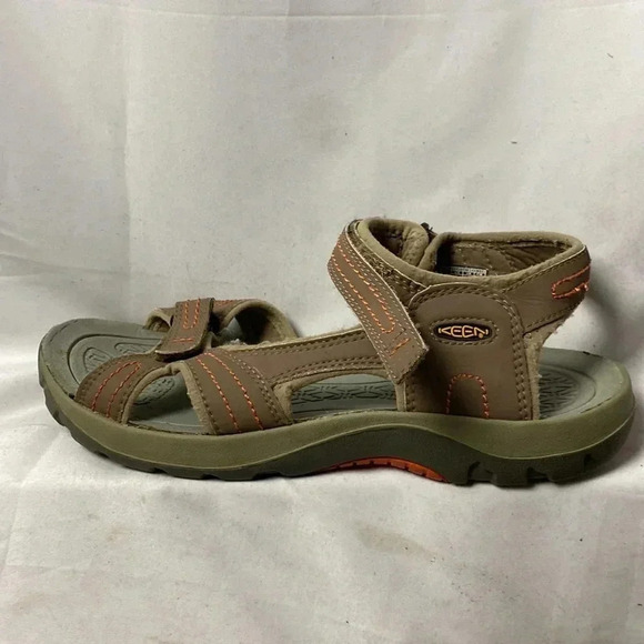 KEEN WOMENS SIZE 6 SANDALS BROWN AND GRAY HOOK LOOP CLOSURE CLEAN - Picture 5 of 13